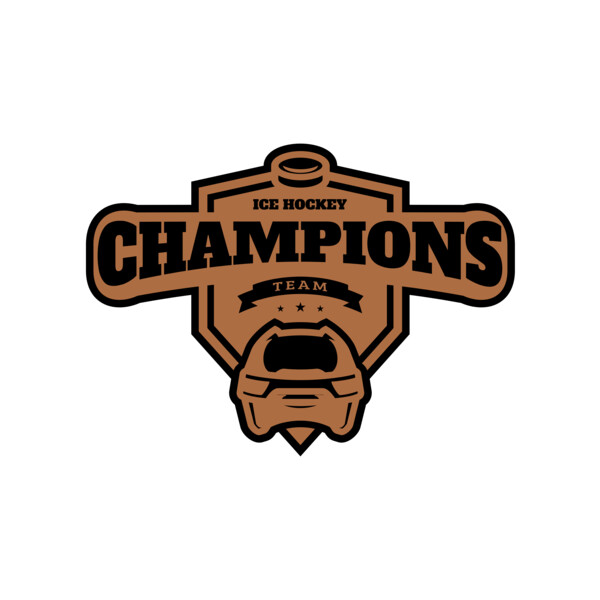Champions Team Ice Hockey logo template Thumbnail