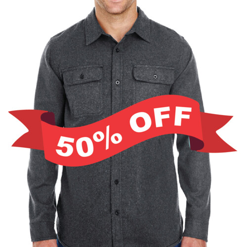 Nu-Calgon Men's Solid Flannel Shirt-50% off Thumbnail