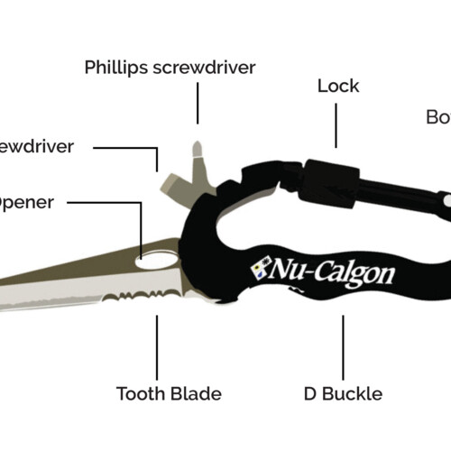 Nu-Calgon Carabiner Pocket knife Thumbnail