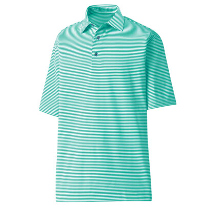 NUC-FootJoy ProDry Performance Lisle Feeder Stripe Polo - Self Collar Thumbnail