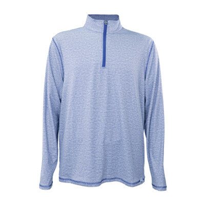NUC- JOURNEY JOHNSTON SPACEDYE 1/4 ZIP PERFORMANCE STRIPED MOCK NECK  Thumbnail
