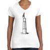 Women's Fine Jersey V-Neck Tee Thumbnail