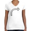 Women's Fine Jersey V-Neck Tee Thumbnail