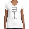 Women's Fine Jersey V-Neck Tee Thumbnail